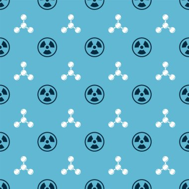 Radyoaktif ve Molekülü kusursuz desene ayarlayın. Vektör.