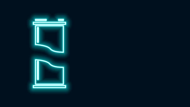 Zářící neonová čára Soda může ikona izolované na černém pozadí. Grafická animace pohybu videa 4K — Stock video