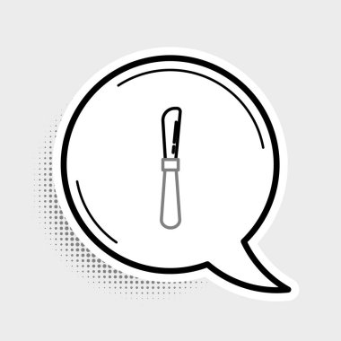 Çizgi Bıçak simgesi gri arkaplanda izole edildi. Çatal bıçak sembolü. Renkli taslak konsepti. Vektör.