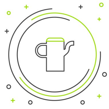 Çizgi Sulama kutusu simgesi beyaz arkaplanda izole edildi. Sulama sembolü. Renkli taslak konsepti. Vektör.