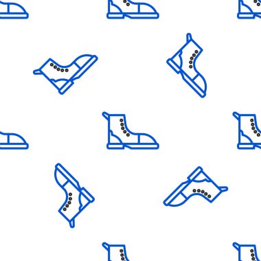 Çizgi Yürüyüşü çizme simgesi beyaz arkaplanda izole edilmiş kusursuz desen. Renkli taslak konsepti. Vektör.