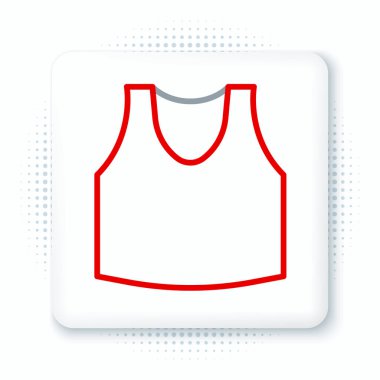 Line Undershirt simgesi beyaz arkaplanda izole edildi. Renkli taslak konsepti. Vektör.