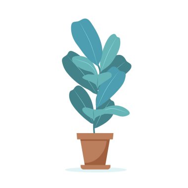 Ev bitkisi şirin vektör illüstrasyonuName