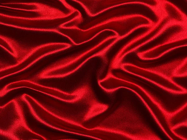 Lyxig elegant rött siden eller satin vågor för abstrakt backgroun — Stockfoto