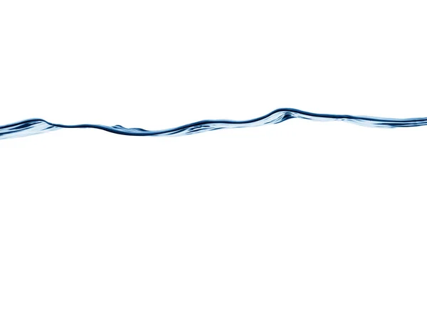 白で隔離されたグラフィック抽象的な青い流れる水の波 — ストック写真