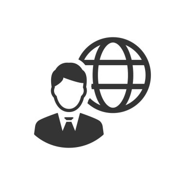 Küresel iş iletişimi simgesi