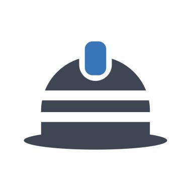 Miğfer düz vektör simgesi