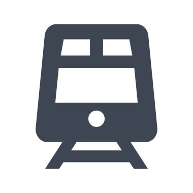 Tren Düz Vektör Simgesi