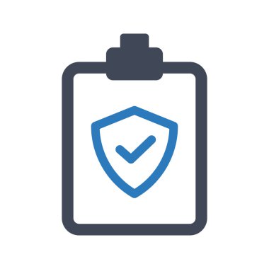 Insurance policy flat vector icon