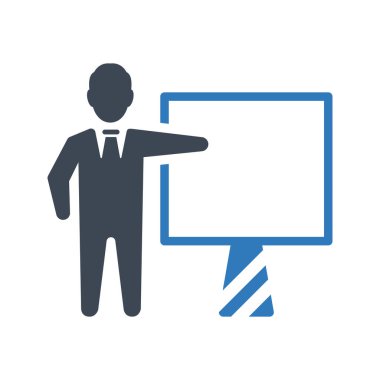 İş sunum simgesi vektörü