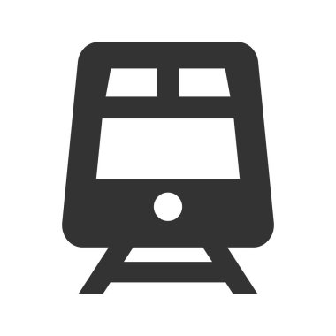 Tren Düz Vektör Simgesi