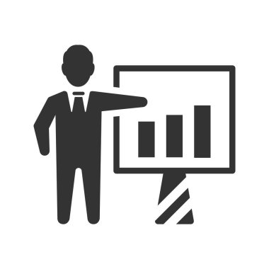 İstatistik raporu sunum simgesi