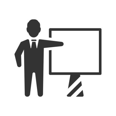 İş sunum simgesi vektörü