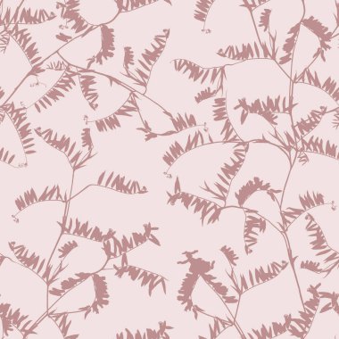 sorunsuz pembe arka plan üzerinde kıvırcık pembe dallar