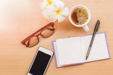 rahat çalışma yeri gündoğumu üst görünümü