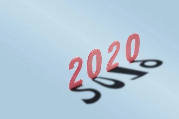 概念木粉2020面色和阴影 — 图库照片