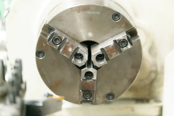 Parte Máquina Com Equipamento Pneumático Sistema Hidráulico Peça Elétrica Dispositivo — Fotografia de Stock