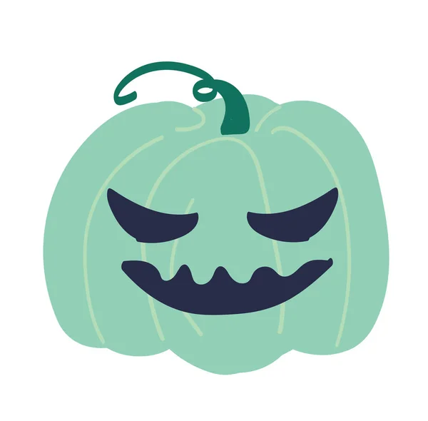 Cute Halloween Pumpkins Isolated White Background Flat Style Vector Illustration — Stock Vector