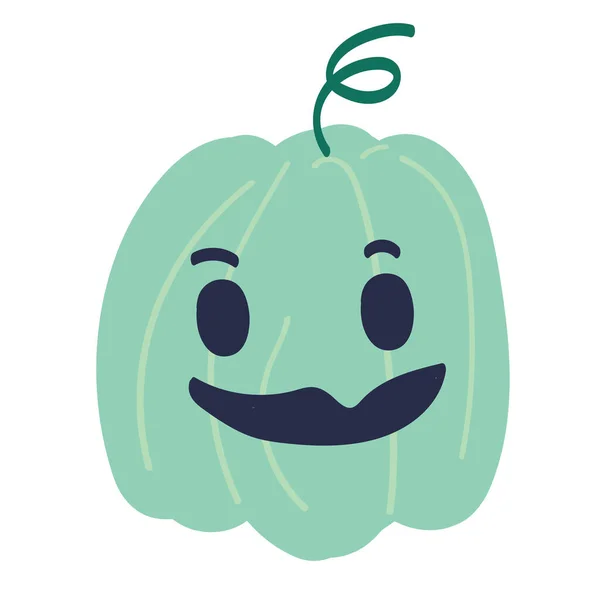 Lindas Calabazas Halloween Aislado Sobre Fondo Blanco Ilustración Vector Estilo — Archivo Imágenes Vectoriales