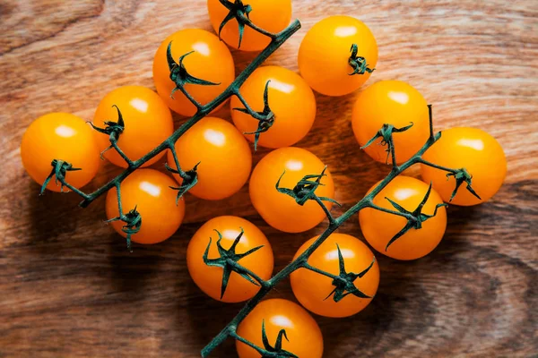 Orange Gelbe Frische Tomaten — Stockfoto