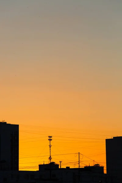 Ciel Incroyable Coucher Soleil Avec Nuages Soleil — Photo