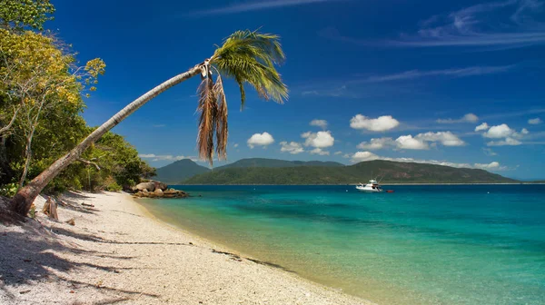 Fitzroy Island Cairns Australia Beach Boat — Stock Photo, Image