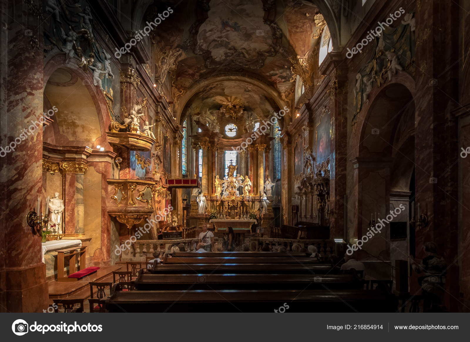 Interior Emmeram Cathedral Roman Catholic Cathedral Located