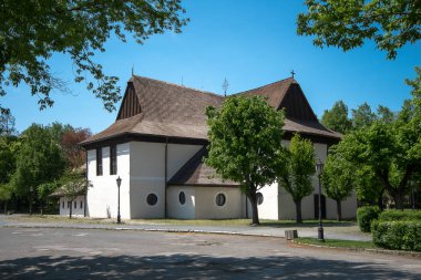 Wooden articular church in Kezmarok, Slovakia. Unesco world heritage site clipart