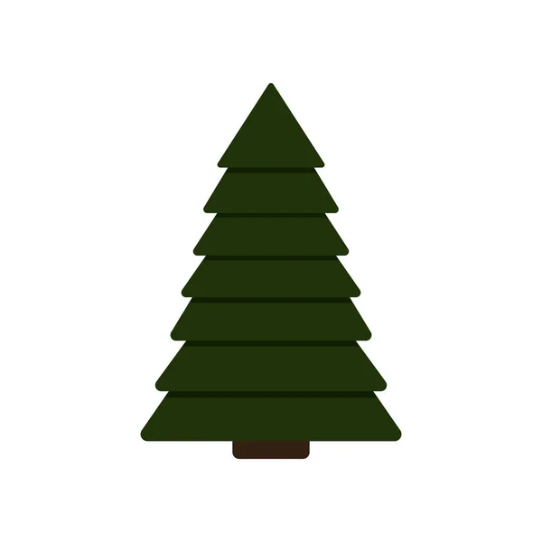 Ilustración vectorial del abeto de Navidad aislado sobre fondo blanco . — Vector de stock