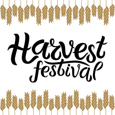 Harvest festival metninin vektör illüstrasyonu