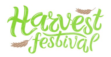 Harvest festival metninin vektör illüstrasyonu