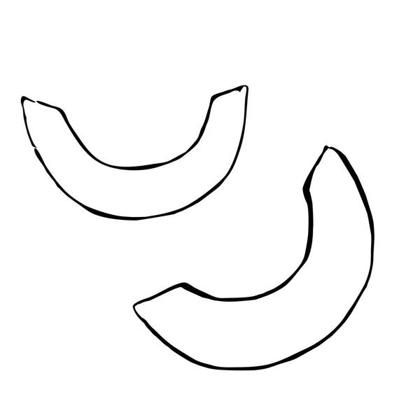 Векторний контурний малюнок шматочків гарбуза — стоковий вектор
