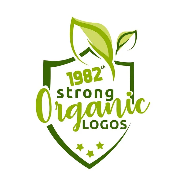 natural logo, eco, organic, leaf strong