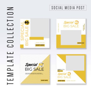 Sosyal Medya sonrası, instagram sonrası şablon koleksiyonu