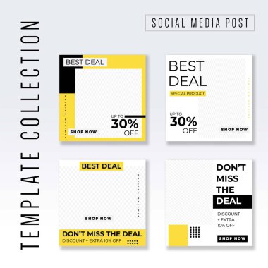 Sosyal Medya sonrası, instagram sonrası şablon koleksiyonu