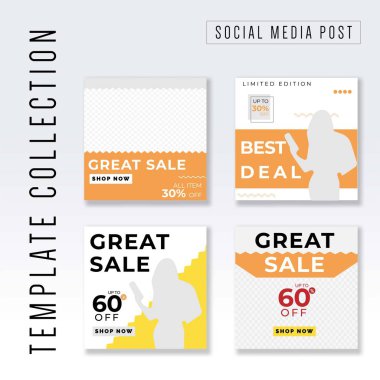 Sosyal Medya sonrası, instagram sonrası şablon koleksiyonu