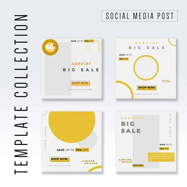 Social Media post, instagram post collection de modèles — Image vectorielle