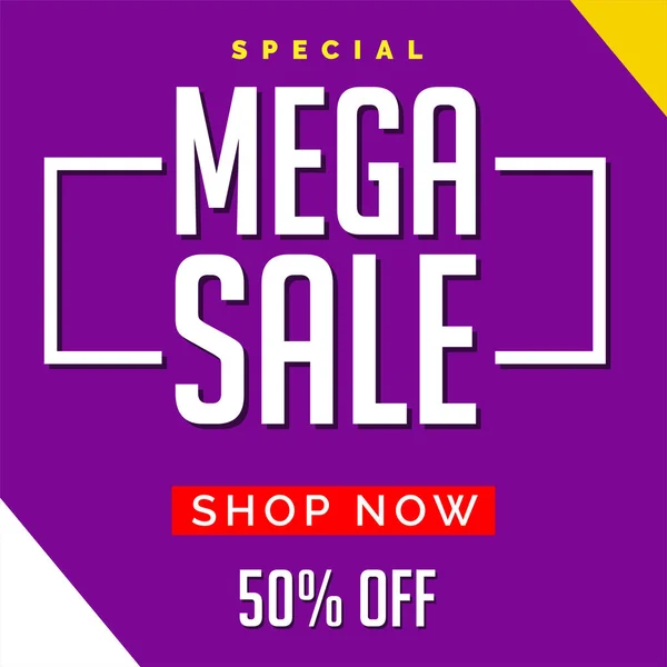 Mega Sale Header Design, Sonderangebot — Stockvektor