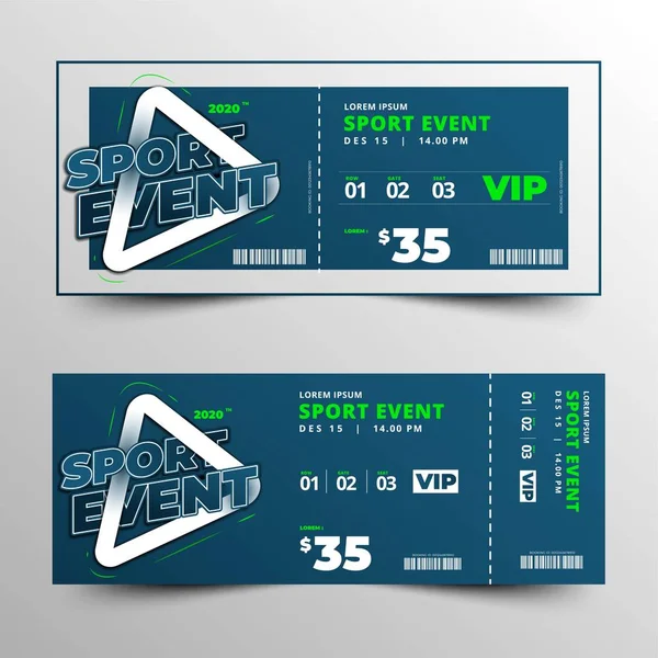 sports event ticket typographic template design vector