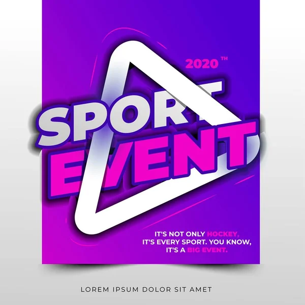 sport event typographic title design, clean and simple layout