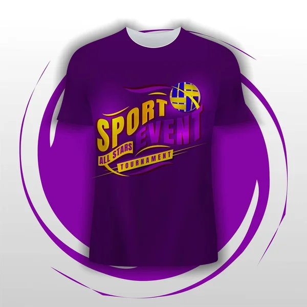 t shirt sport event typographic title design vector