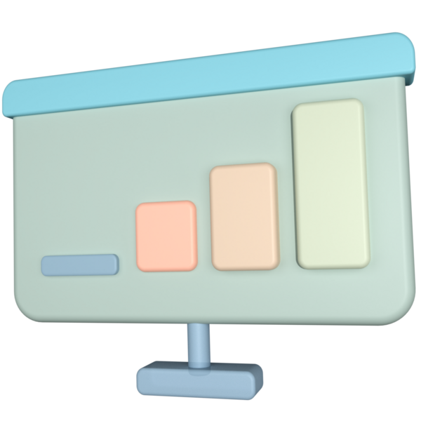 Profesyonel iş ve sunum güvertesi tasarımı için en az 3 boyutlu simgeler.