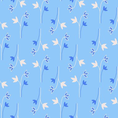 Çiçekler ile zarif Dikişsiz desen. Kumaş ve baskılar için çiçek deseni.