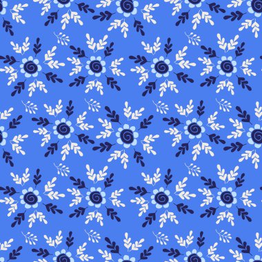 Çiçekler ile zarif Dikişsiz desen. Kumaş ve baskılar için çiçek deseni.