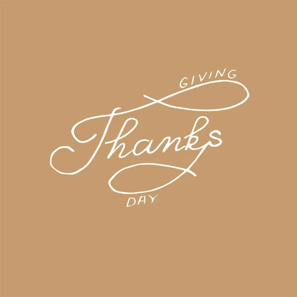 El çizilmiş Happy Thanksgiving tipografi yazı afişi . Kartpostal, simge, logo, rozet için beyaz arka plan üzerinde kutlama teklifi. 