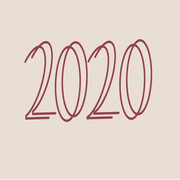 2020 logo metin tasarımı. 2020 iş günlüğünün kapağı. Broşür tasarım şablonu, kart, afiş.