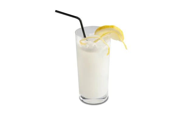 Ramos Gin fizz cocktail Isolated on white background. — Stock Photo, Image