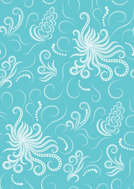 Bir sualtı dünyasının vektör illüstrasyonu 