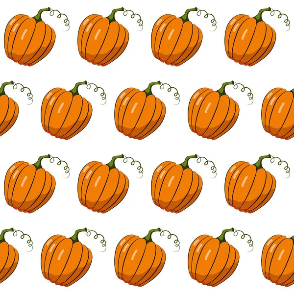 Вектор Тыквы Бесшовный Оранжевый Овощ Бесшовной Текстурой Праздник Урожая Осень — стоковый вектор