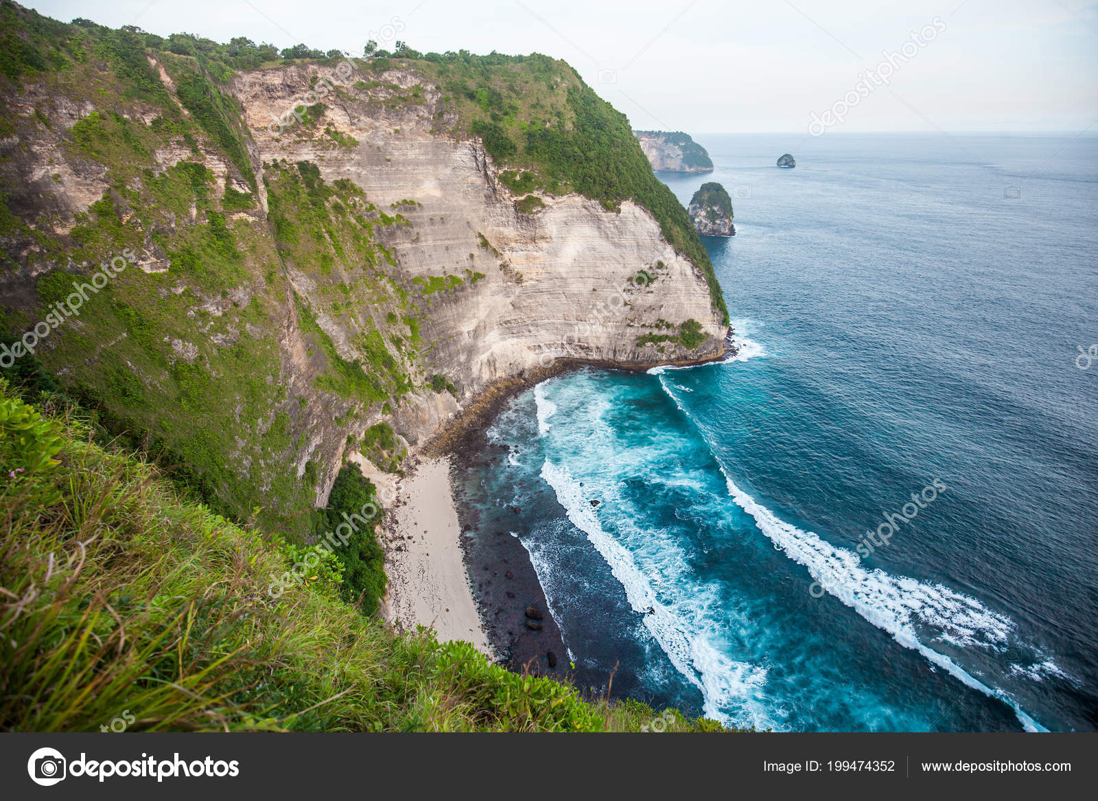  Manta  Bay  or Kelingking Beach on Nusa Penida Island Bali  